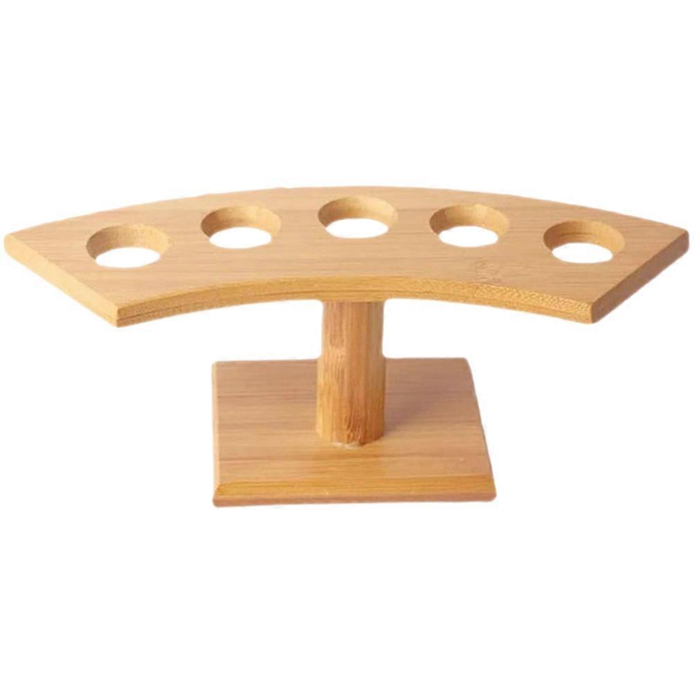 Multi-holes Ice Cream Cone Stand Multi-functional Wooden Sushi Roll Holder Desktop Ice Cream Cone Rack
