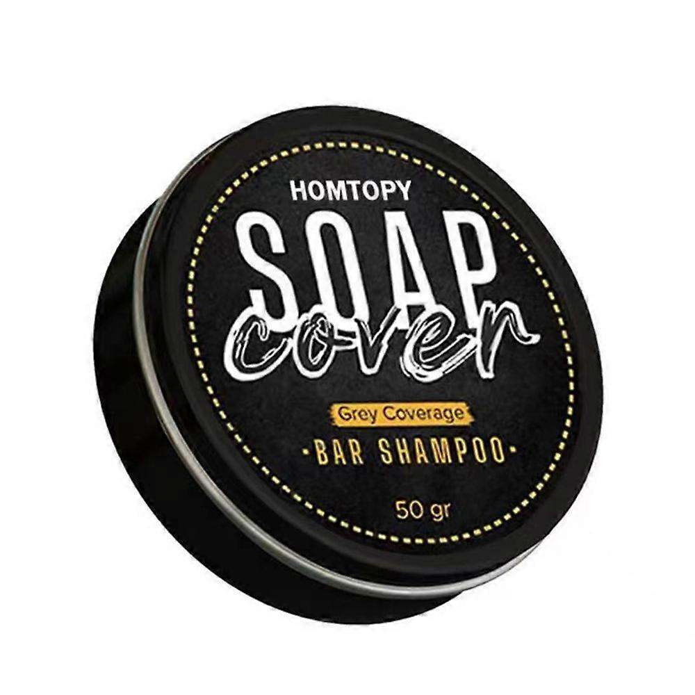 Herren Graue Abdeckung Bar Shampoo Haar Verdunkelung Schwarze Seife für Graue Haarabdeckung