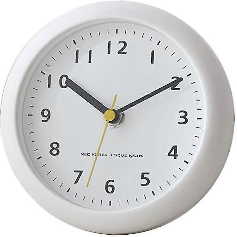 Barsinfi 6 Inch Bathroom Waterproof Clock, Suction Cup Clock Wall Clockgrey