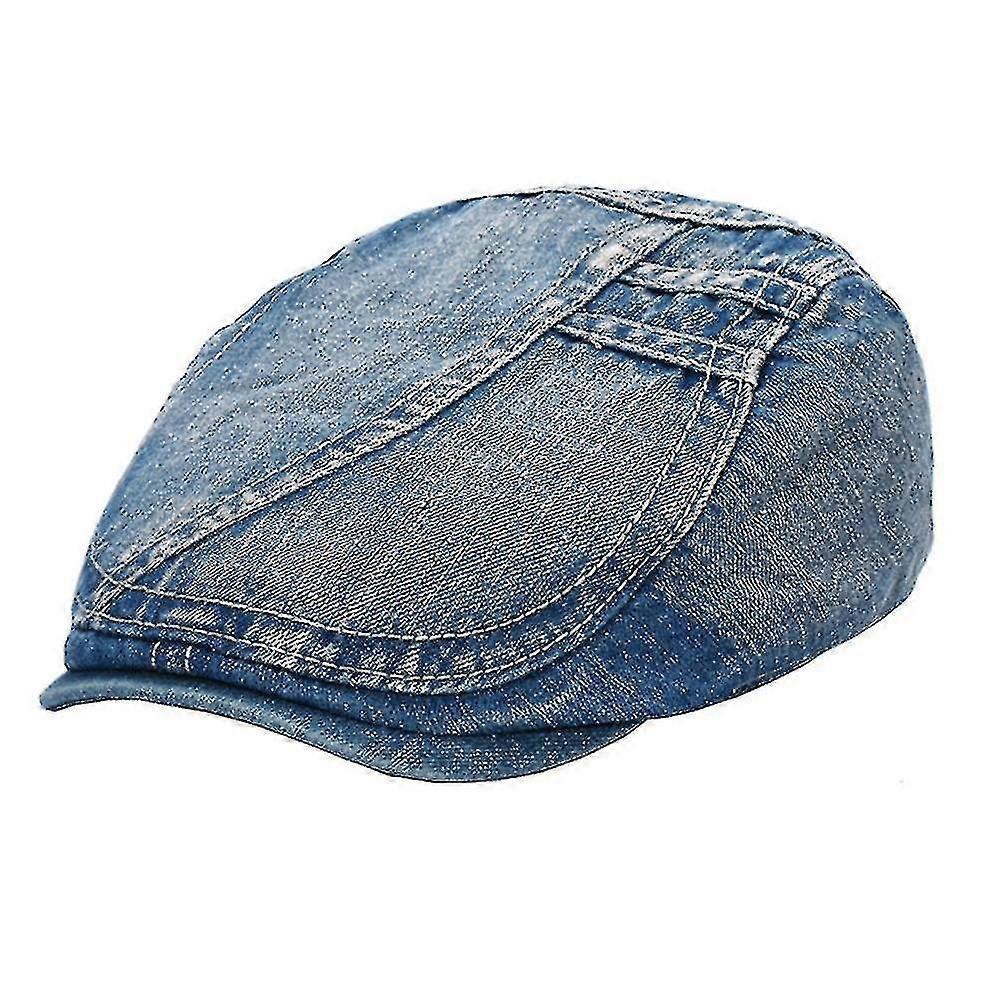 Hmwy-denim Beret Cap Outdoor Flat Cap Visor
