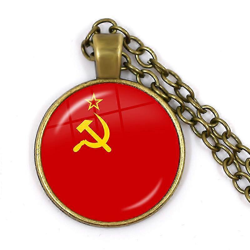 Vintage ZSRR Radzieckie odznaki Sierp Młot Wisiorek Naszyjnik Cccp Rosja Godło Komunizm Znak Top Grade Biżuteria dla przyjaciół Prezent