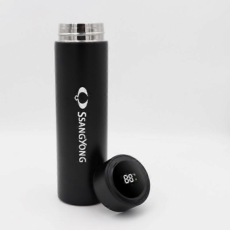 Car Thermos Cup Intelligent Stainless Steel Vacuum Flask Temperature Display For Ssangyong Rodius Rexton Korando Kyron Kettles