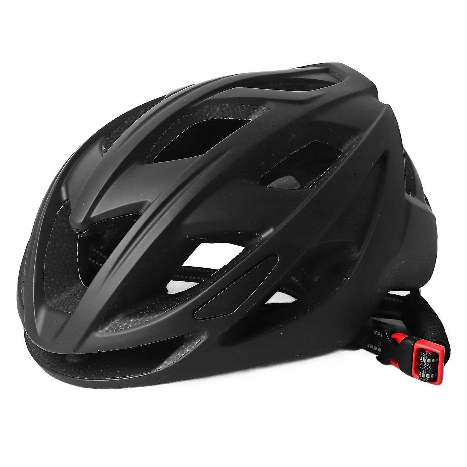 خوذة ركوب الدراجات الدراجة ماتي أسود خفيف الوزن قابل للتعديل 17 فتحات تهوية خوذة الدراجة للنساء الرجال