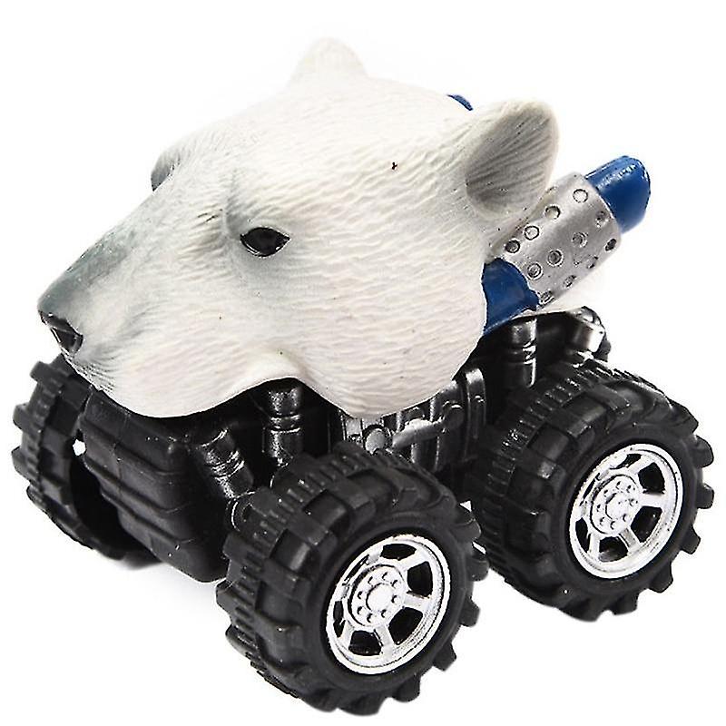 Push Pedal Riding Vehicles Mini Animal Head Design Pull Back Cars With Big Tire