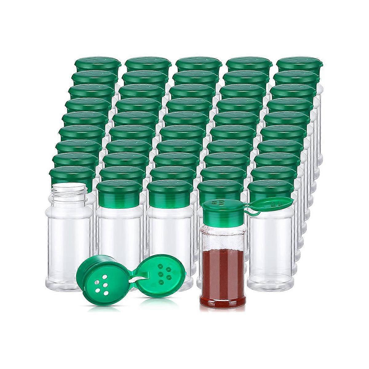 50Pcs Plastic Spice Jars with Shaker Lids Spice Containers Plastic Spice Bottles Seasoning Shaker J