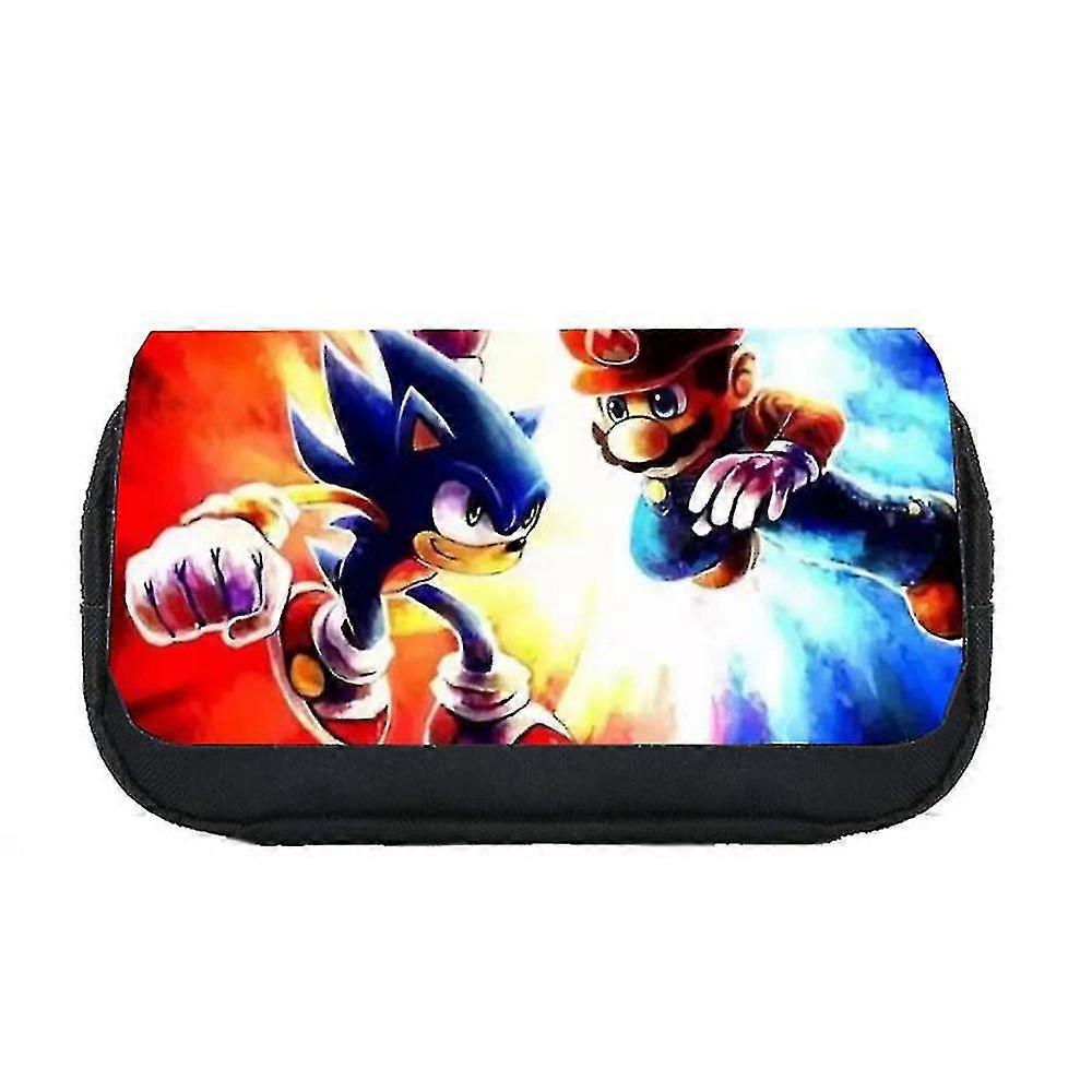 Sonic 3d Lar Pencil Case Double Layer Pencil Pouch Pen Izer Sry Bag For Kids Boys Girls Stu