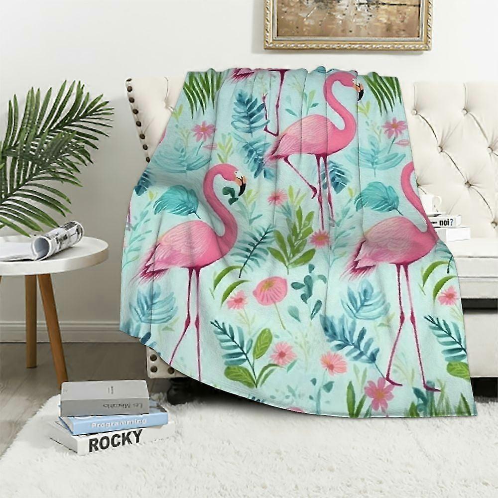 Flamingo Throws Soft Fuzzy Plush Blanket Throw for Kids, Girls