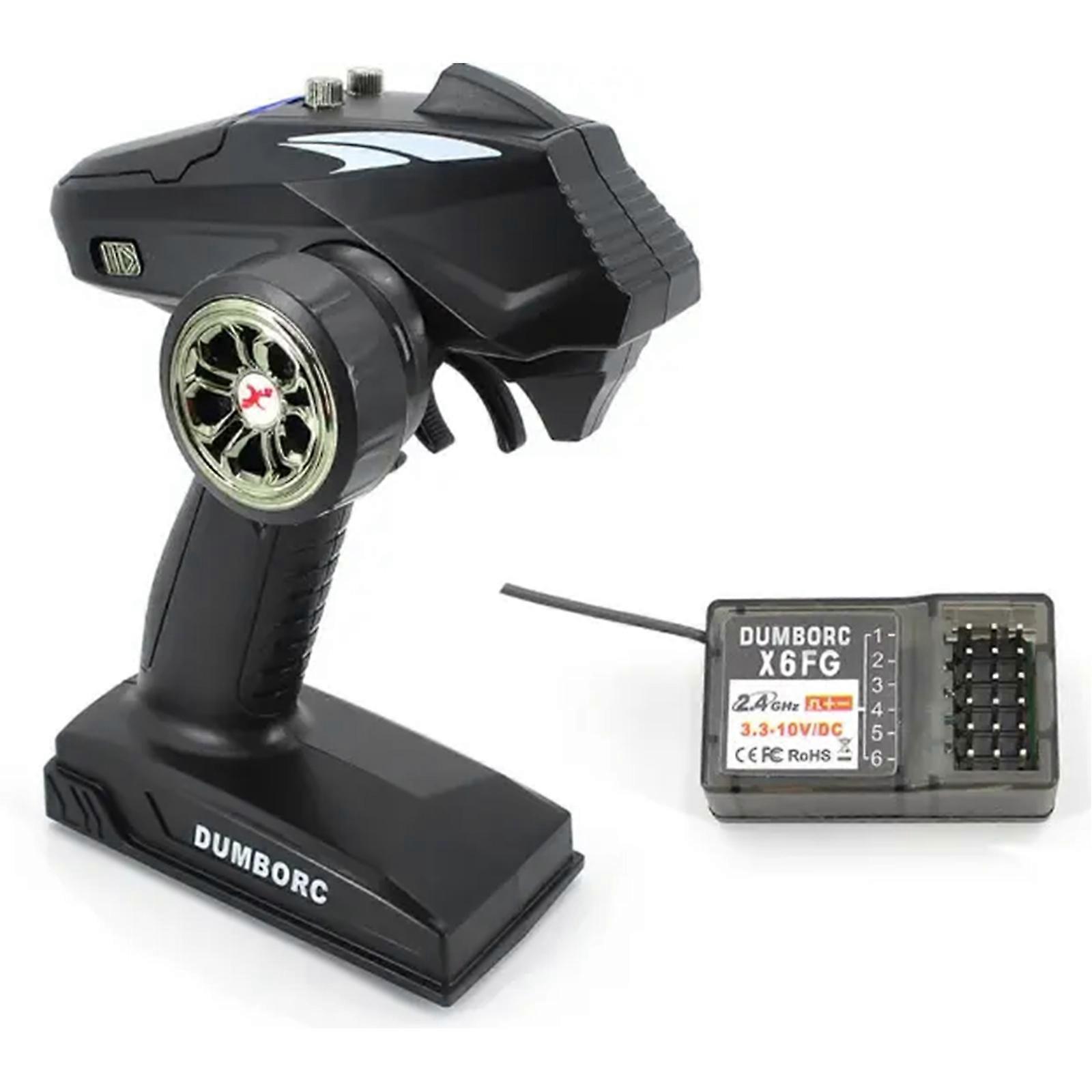 DumboRC Dumbo X6 6 Kanallı 2.4GHz RC Verici, X6FG Alıcı ve Gyro ile - RC Araçlar için Güvenilir, Bütçe Dostu Kontrol