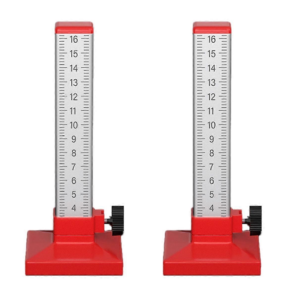 2PC Woodworking Equal Height Ruler Positioning Horizontal Elevation Ruler Double-Sided Scale Cerami