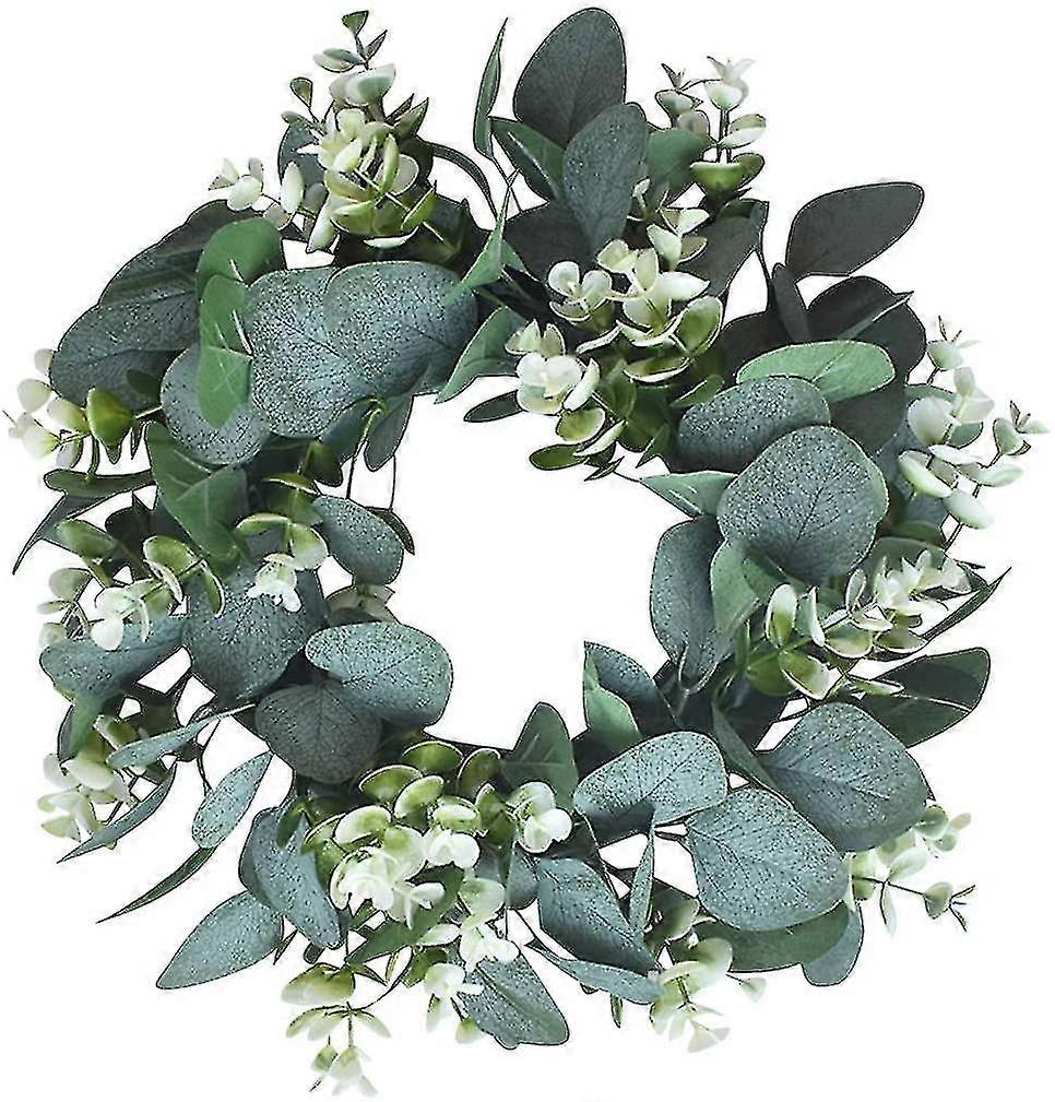 Easter Decor Artificial Eucalyptus Green Leaf Wreath Spring Summer All Seasons