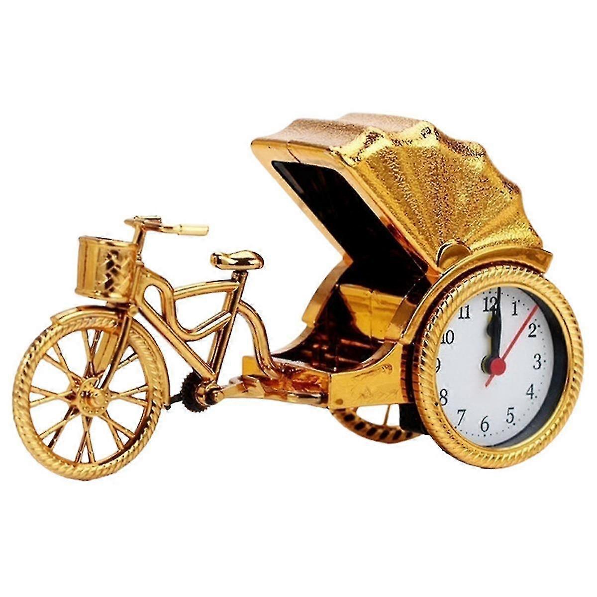 Retro Bicycle Alarm Clock Plastic Desktop Decoration Home Decoration Model Bedside Clock Mechanical Movement