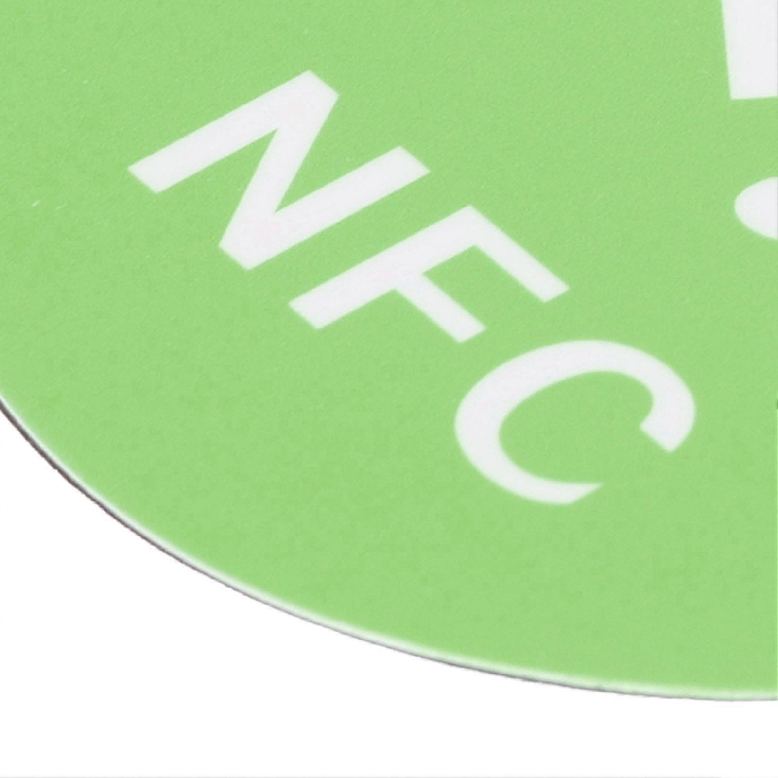 20 Pcs ID5200 NFC Stickers Adhesive Label Round 40mm Anti Interference Label with NFC Print Green