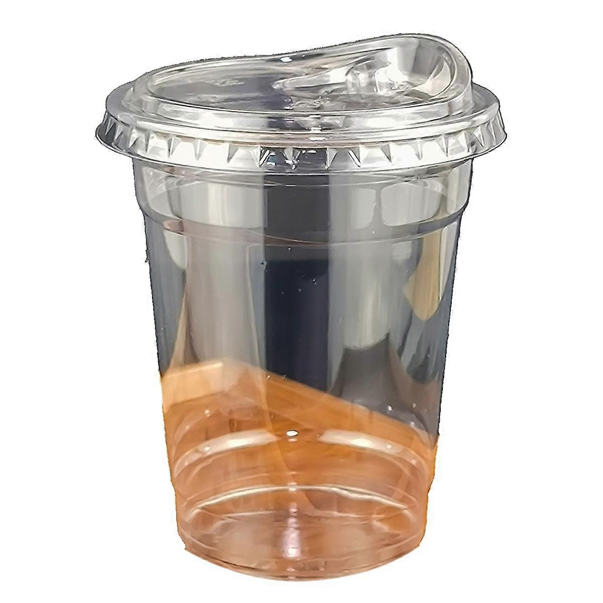 14oz Plastic Cup with Direct Drinking Lid Clear Disposable Cup Tasting