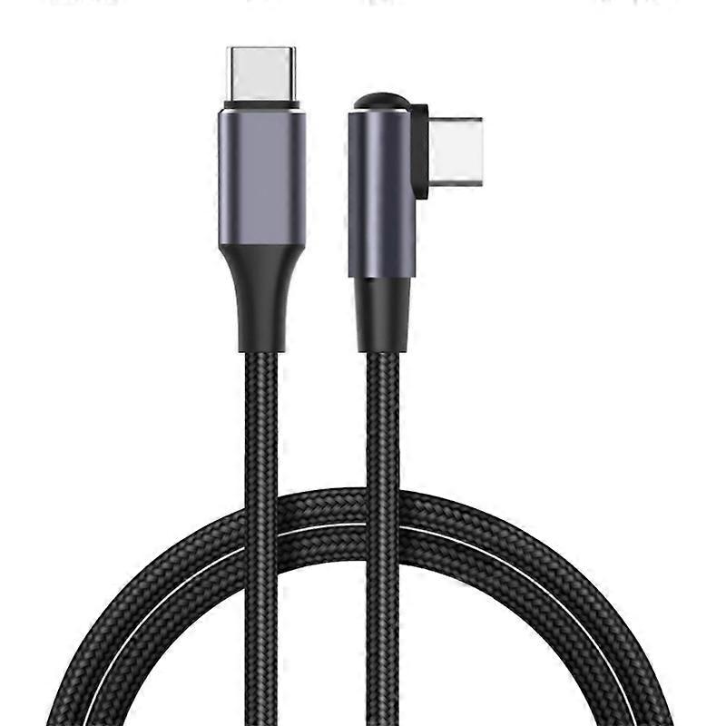 PD100W USB C To Type C Fast Charging Data Cable 90 Elbow Line For Pad Laptops
