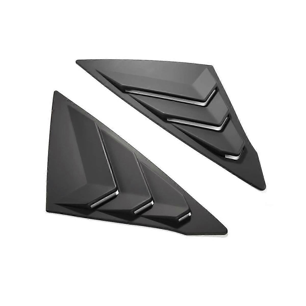 Rear Side Window Louvers Triangular Window Glass Blinds For Sedan 11th 2022 2023 - Abs Matt Black