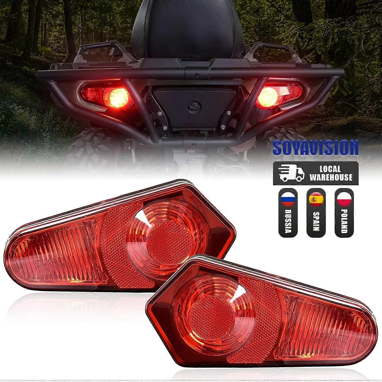 Boitier de Feux Arrière pour Polaris Sportsman RZR ACE 05-23, Couvercle de Lentille de Feu Stop Arrière pour Polaris Sportsman 450 500 800 RZR