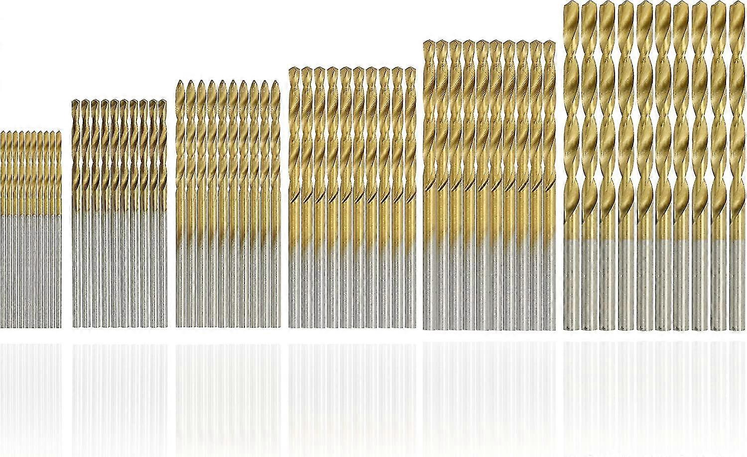 60 Pieces Twist Bits Micro Bits Metal Hss Bits Set Tools Titanium Bits