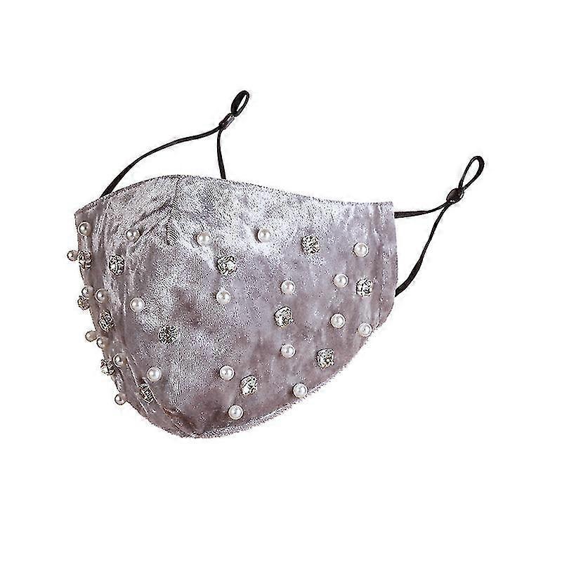 المرأة حجر الراين قناع اللؤلؤ لامعة الماس بريق أقنعة الوجه كرنفال حزب قناع