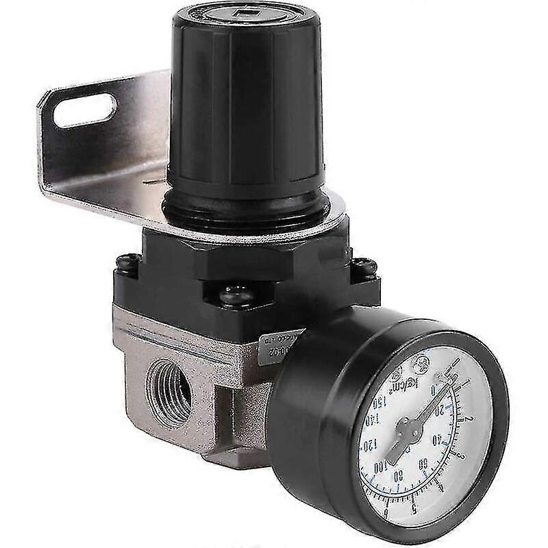 Air Pressure Regulator, Ar2000-02 G1/4 Air Operated Compressor With Gauge, 1/4" Aluminum Alloy Air Pressure Adjustable