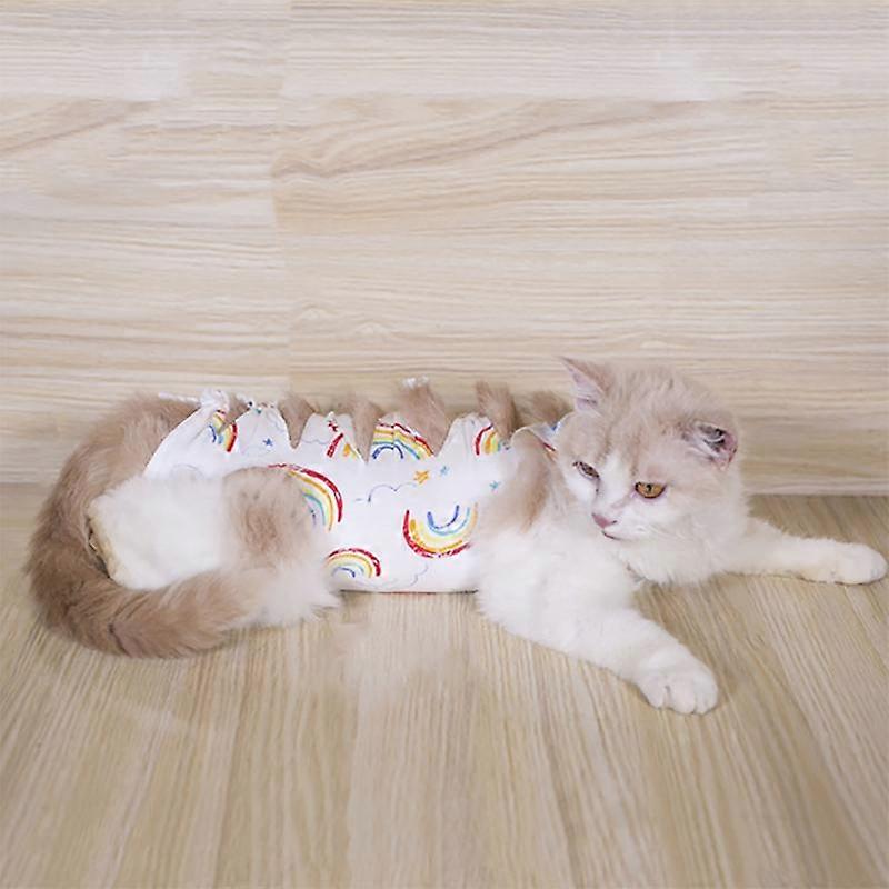 MIMIGO Cat Recovery Suit After Surgery, Pet Cone E-Collar Alternative, Elastic Professional Surgical Bandage Shirt Costume for Puppy Kitten Neutered/A