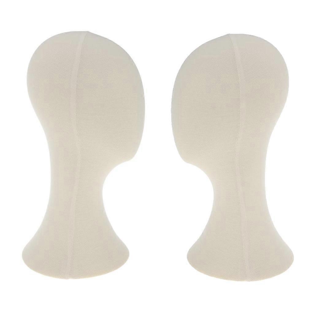 2pcs 21 polegadas Canvas Block Perucas Fazendo Manequim Cabeça Chapéu Caps Máscara Modelo de Exibição