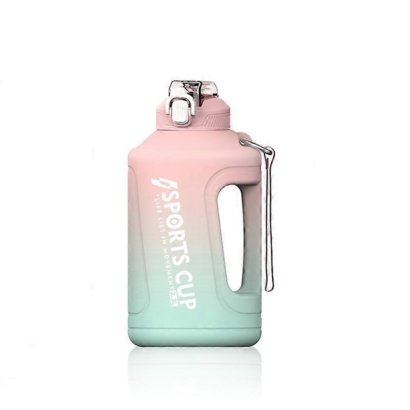 1500ml Large Capacity Gradient Straw Cup Sports Bottle With Scale