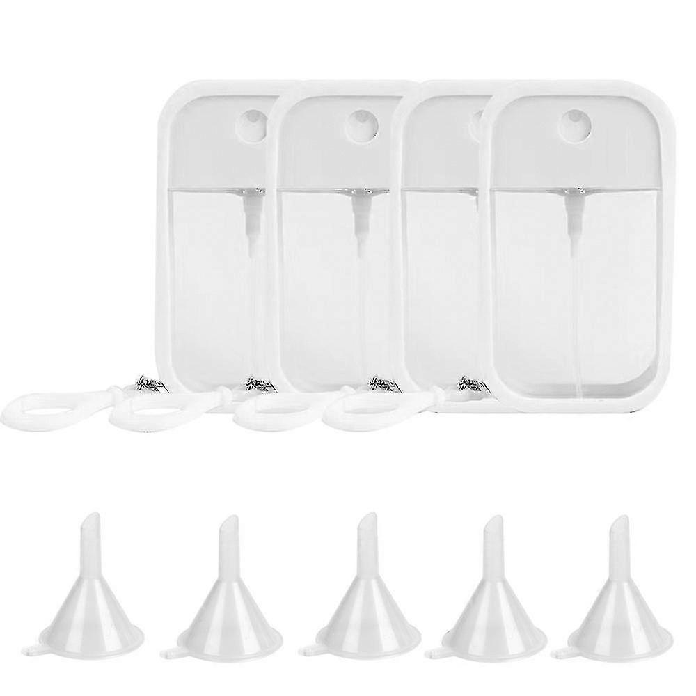 4pcs Portable Card Spray Bottle, 50ml Refillable Perfume Bottle Moisturizing Sprayer Box With Hook,for Alcohol Perfume