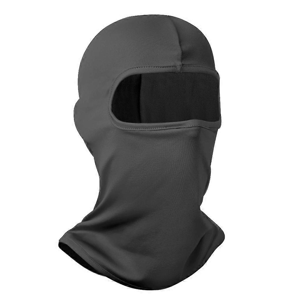Men's Long Balaclava Mask (Dark Grey) - Skiing, Snowboarding, Motorcycle, UV and Wind Protection