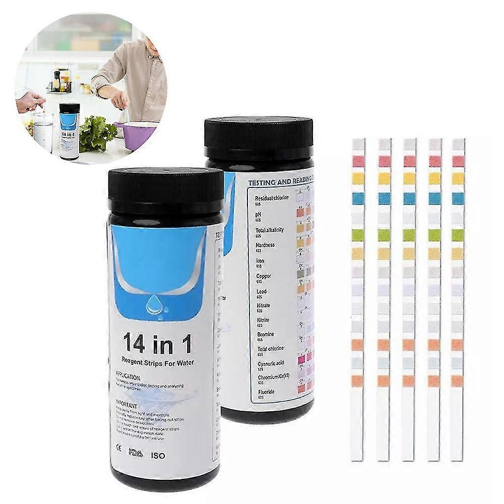 Vanntest 14 I 1 Drikkevann Testsett 50Pcs Vann Test Stripe