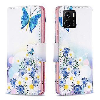 Phone case for Vivo Y15s pattern cover, footstool butterfly flower