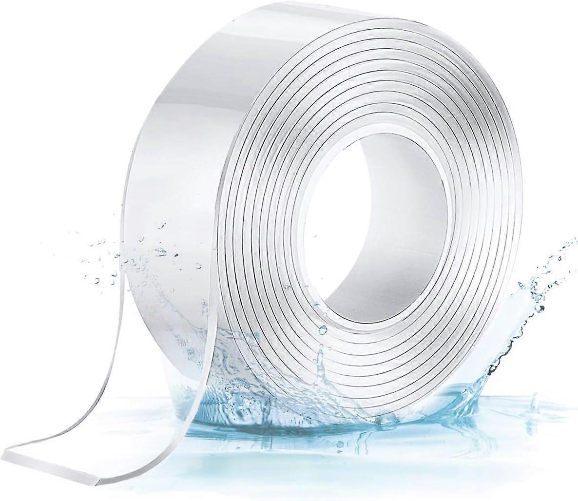 Nano Tape, Double-Sided Tape Multifunctional Nano Non-Slip Transparent Traceless Double-Sided Gel Clear Tape Washable Reusable Adhesive Tape For Home 