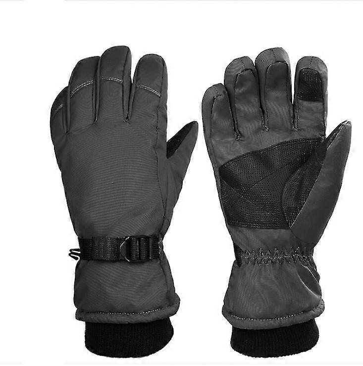 Winter Outdoor Ski Warm And Windproof Gloves (dark Gray Xl)