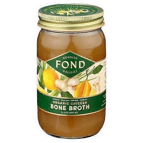 Fond Bone Broth ، مرق عظام الدجاج بالليمون والبصل والثوم ، 14 أونصة (علبة من 4)