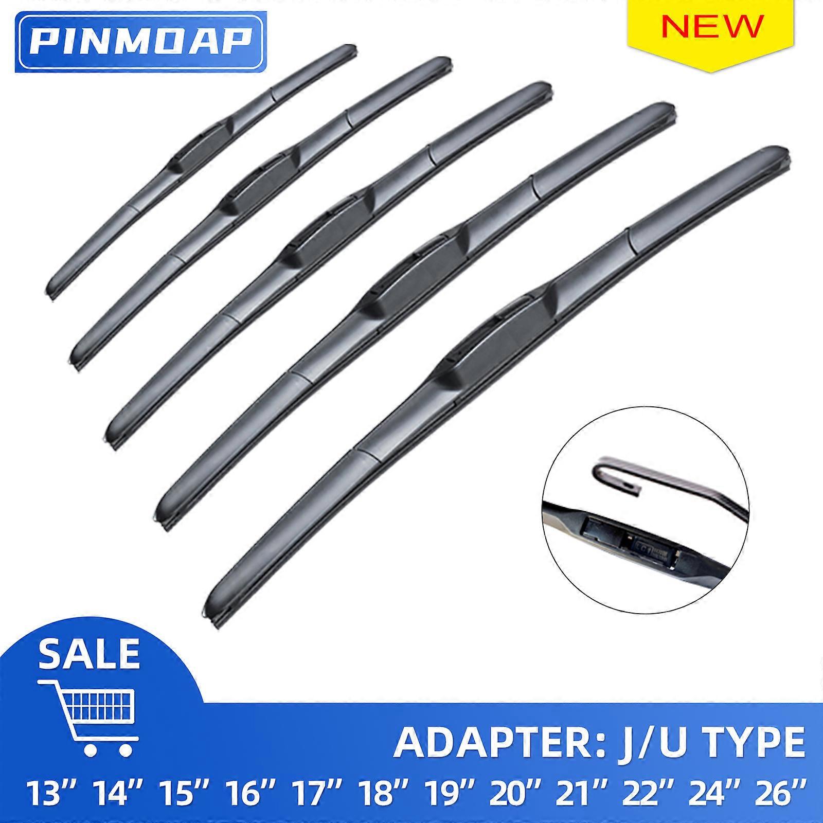 Balais d’essuie-glace universel Ju Hook, pour pare-brise en caoutchouc, accessoires de voiture 14 « 16 » 17 « 18 » 19 « 20 » 21 « 22 » 24 « 26 »