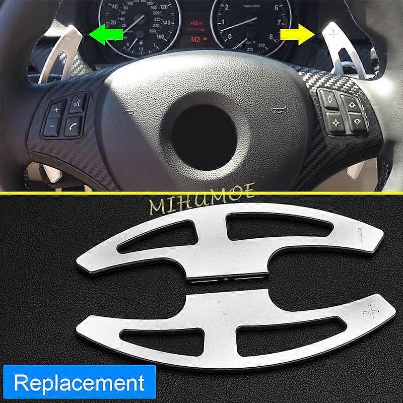 For BMW M3 E90/E92/E93 X5M E70 X6M E71 Aluminum Steering Wheel Paddle Shifter Extension Replace Silver