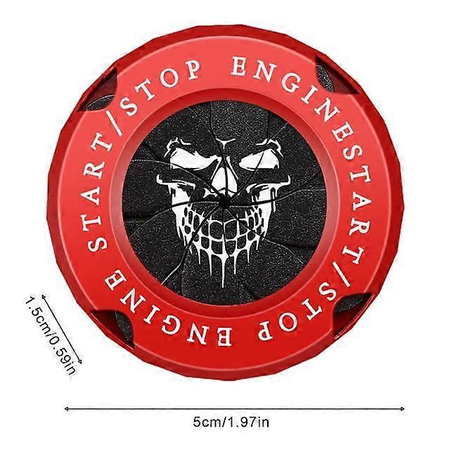 Push Start Button Cover Spin Engine Alloy Start Stop Button Cover Automotive Start Stop Button Cover Anti-scratch Auto Engine