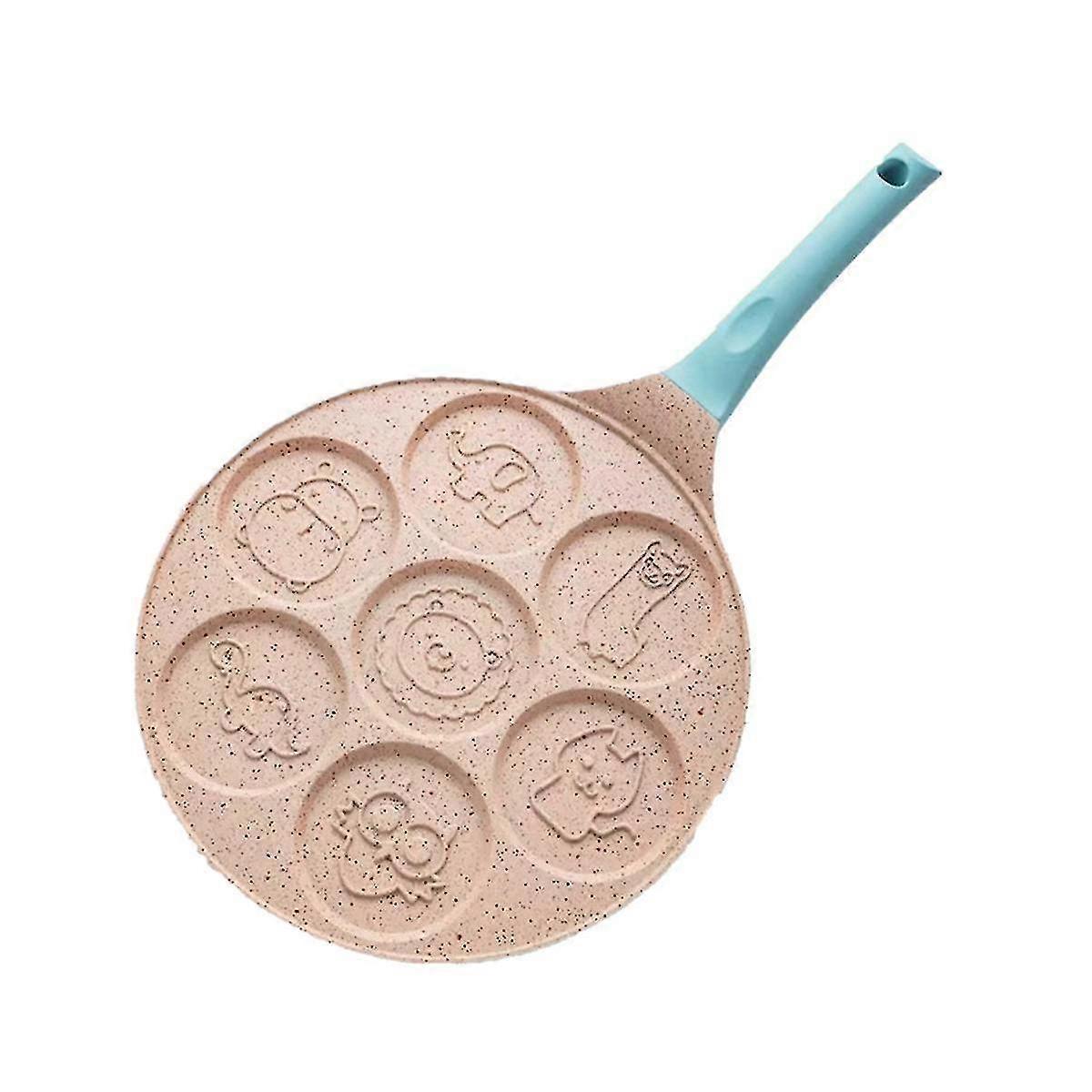 Frying Mould Seven-hole Breakfast Frying Pan Animal Face Multi-function Wheel Pancake Pan Small Egg