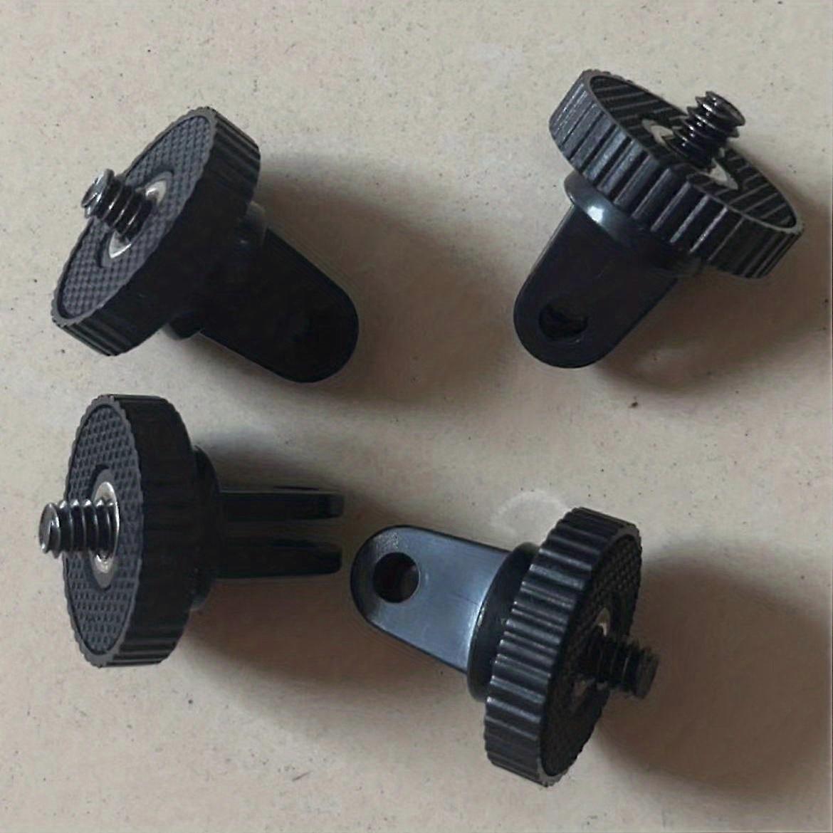 4-Pack Tripod Adapter Camera Mount: Compatible with GoPro, Sony, Xiaomi Yi & More Action Cameras - Includes 1/4-Inch 20 Camera Screw!