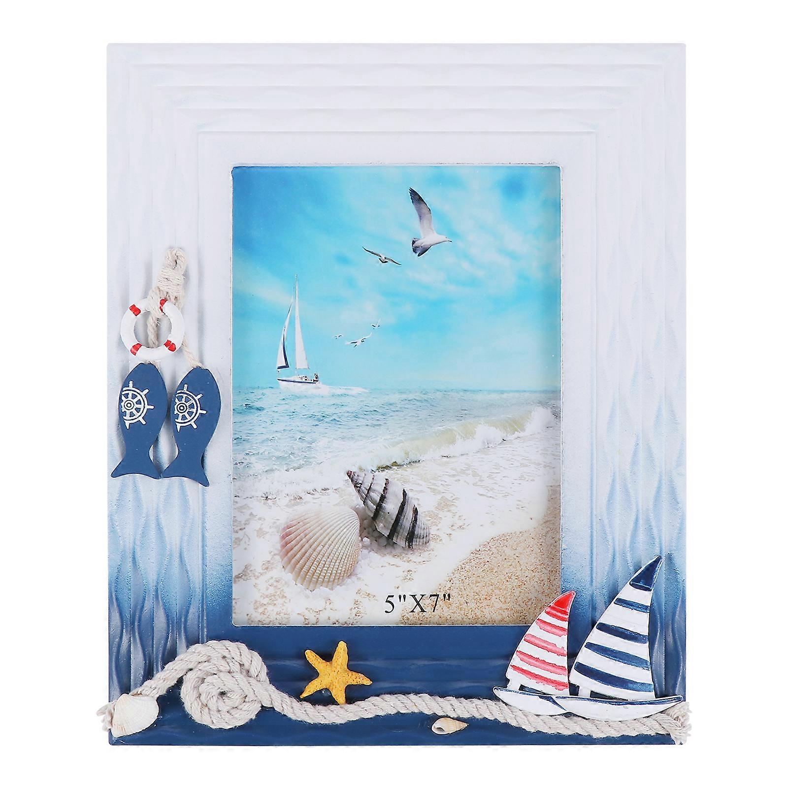 1Pc Nautical Theme Picture Frame Creative Photo Frame Desktop Decoration