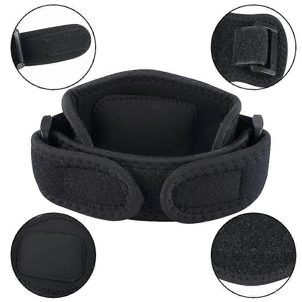2pcs διευθετήσιμο στήριγμα αγκώνων αντισφαίρισης, μαξιλάρι συμπίεσης ανακούφισης πόνου αγκώνων του αντισφαίρισης αντισφαίρισης & του παίκτη του γκολφ, φούτερ βραχιόνων, μαύρο