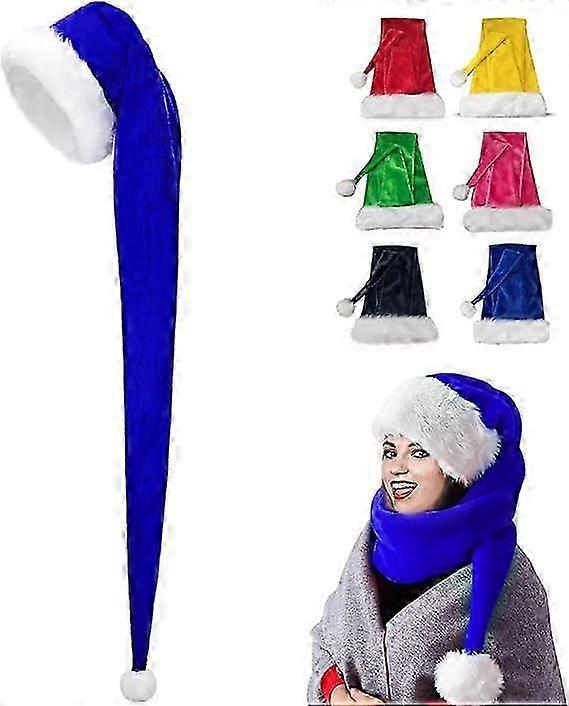 150 سنتيمتر قبعات عيد الميلاد قبعة سانتا للبالغين، طويل ديلوكس المخملية عيد الميلاد سانتا كلوز قبعة، للجنسين المخملية الراحة عيد الميلاد حزب قبعة رشاقته الفراء الكلاسيكية