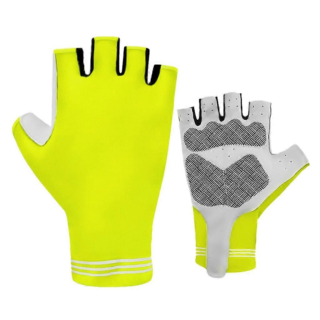 Gants demi-doigts absorbant les chocs rembourrés respirants Vélos Gants Hommes Femmes