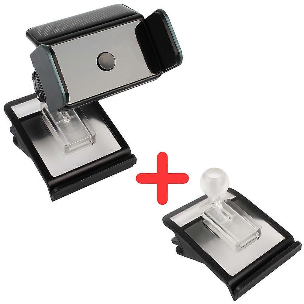 For Tesla Model 3 Model Y For 4.0-7.2 inch Smart Phone Car Mobile Phone Holder 360 Degrees Rotating Solar Powered Bracket