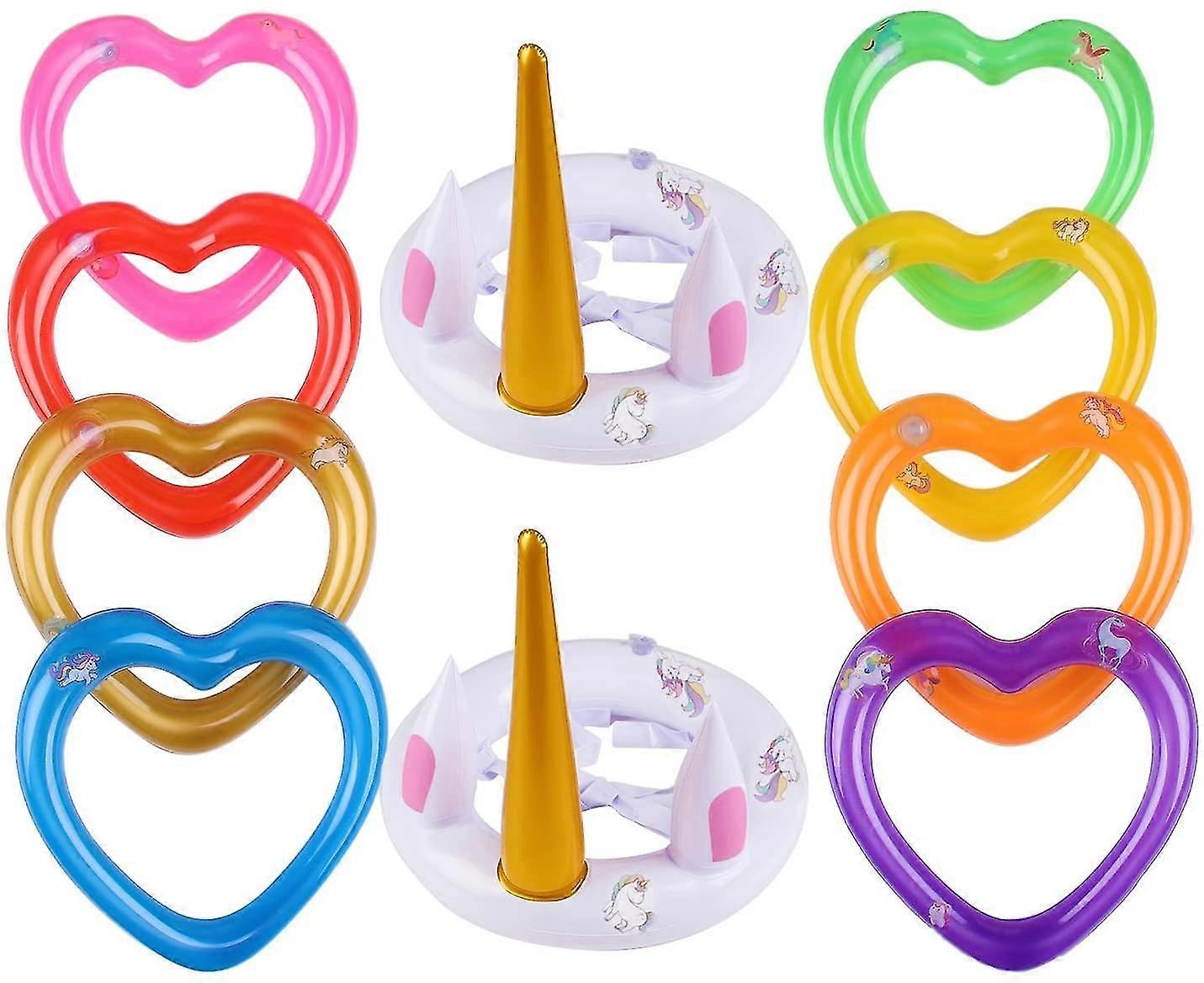 Inflatable Ring Toss Game Pool Toys With Stickers