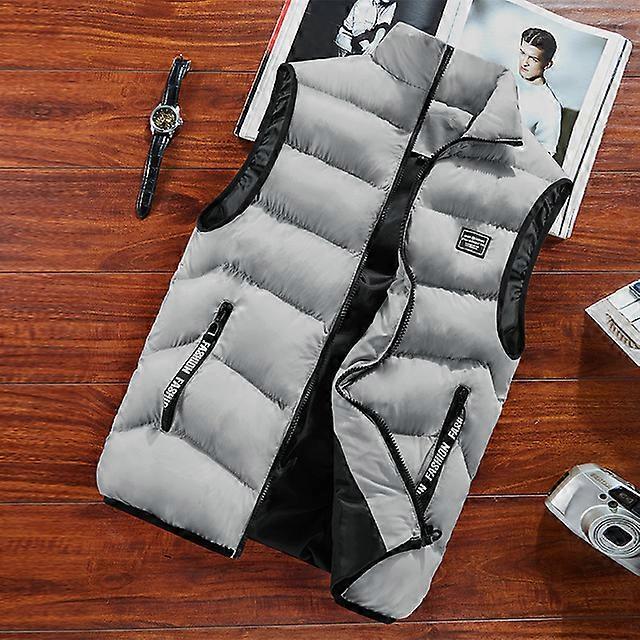 عارضة أزياء بلا أكمام سترة الرجال سترة 2023 جديد الخريف دافئ القطن معطف سميك ذكر الشتاء بالإضافة إلى حجم الملابس صدرية الرجال