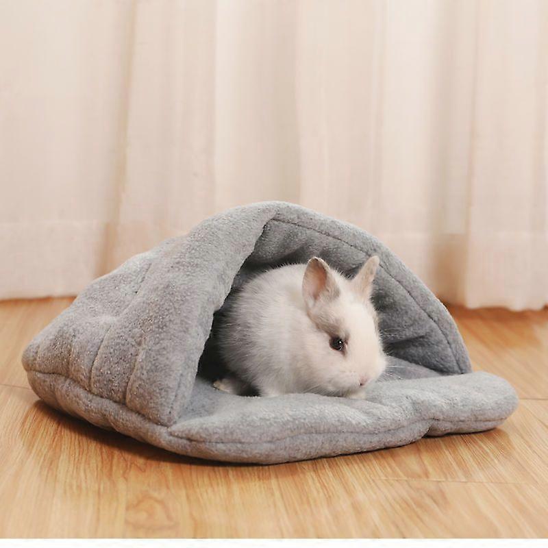 Cotton Nest Semi-closed Cotton Nest Winter Warm Rabbit Nest Hamster Nest Sleeping Bag 38 * 28 Light grey