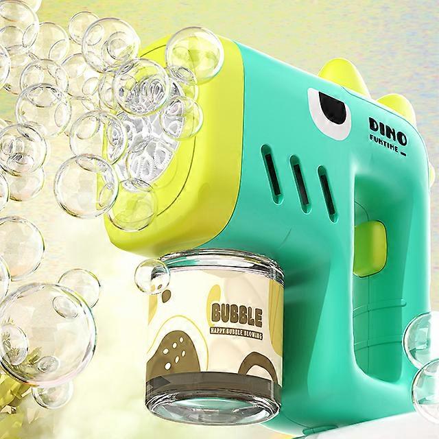 Dinosaur Electric Bubble Play Sprinkers Machine Children's Automatic Soap Blowing Machine with Lights Summer Outdoor Party Fantasy Toy Game