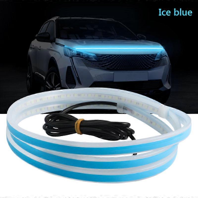 Led Car Hood Light Strip Through-type Auto Modified Front Headlight Upgrade Cuttable Decorative Light Car Daytime Running Lights