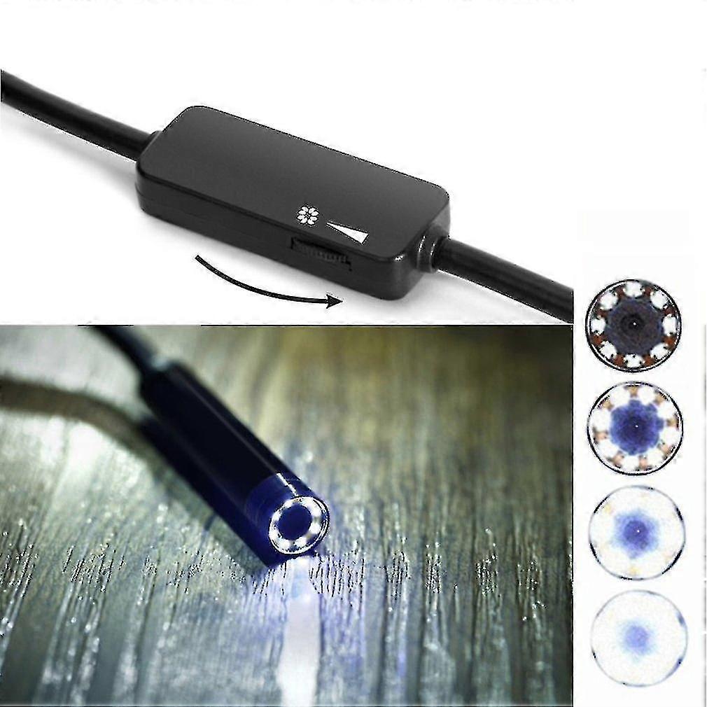 1200p Hd Wifi Borescope Inspection Camera 5m Tube 8mm Waterproof 8 Led Lens