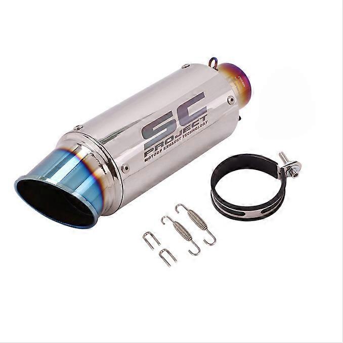 Pipe Diameter 89mm Motorcycle Modified Exhaust Pipe, Large Displacement Suitable for Motorcycles and Off-Road Vehicles, Modified Model-Bevel Diameter,